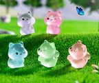 Glow in the Dark Squirrel Resin Charms luminous flatback resin cabochons for DIY crafts