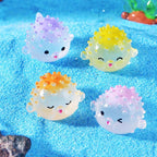 Glow in the Dark Pufferfish Resin Charms luminous flatback resin cabochons for DIY crafts
