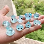 Glow in the dark water droplet resin charm cabochon for DIY crafts and decoden