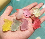 Glow in the Dark Salamander Resin Charms luminous flatback resin cabochons for DIY crafts