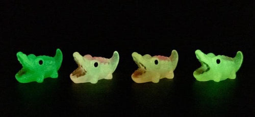 Glow in the Dark Alligator & Crocodile Resin Charms | Flatback Cabochons