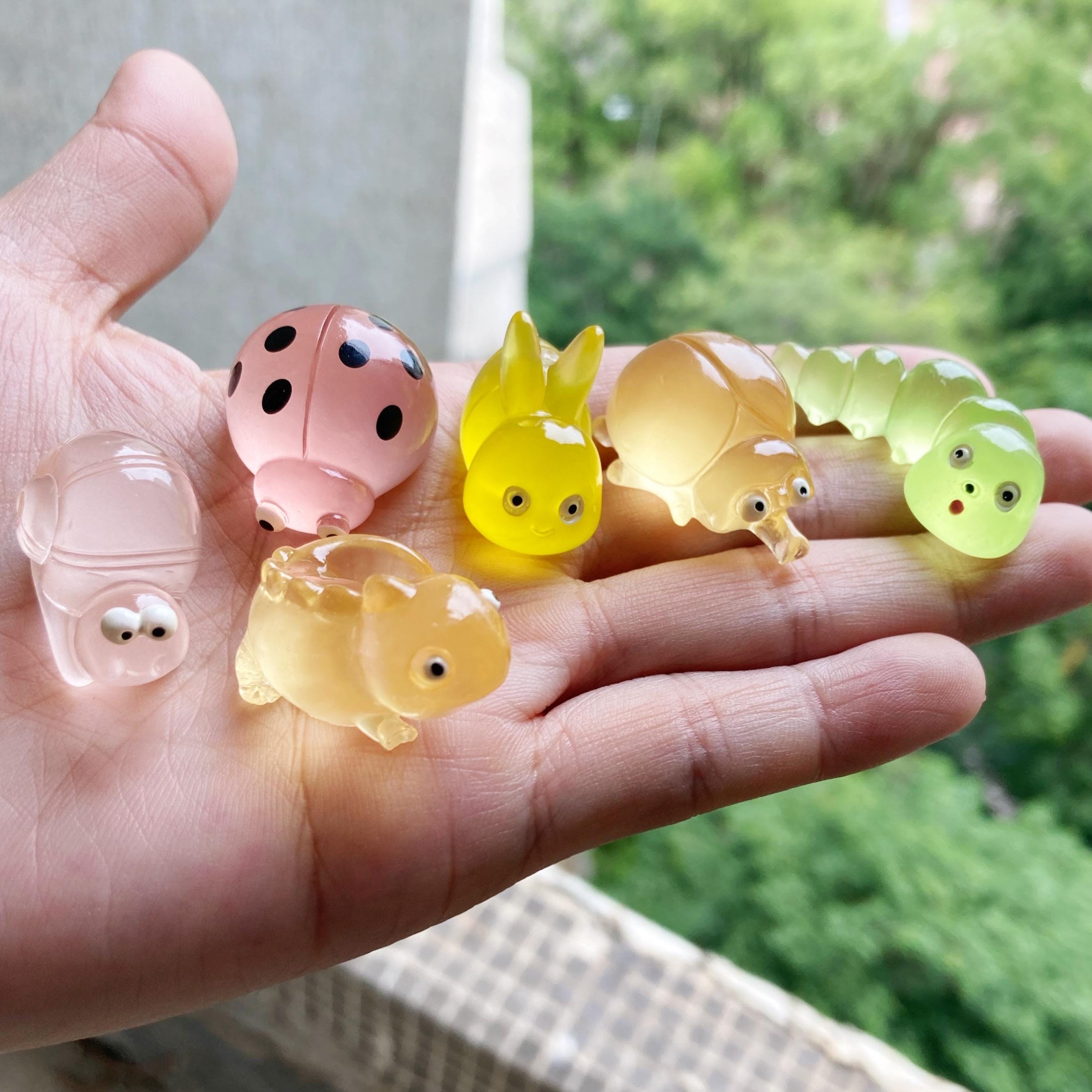 Glow in the dark insect resin charm cabochon for DIY crafts and decoden
