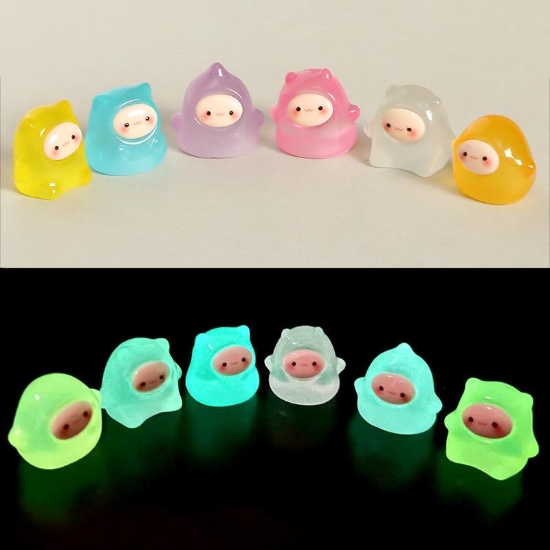 Mixed Glow in the Dark Animal Resin Charms luminous flatback resin cabochons for DIY crafts