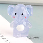 Glow in the Dark Elephant Resin Cabochons luminous flatback resin cabochons for DIY crafts