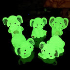 Glow in the Dark Elephant Resin Cabochons luminous flatback resin cabochons for DIY crafts