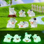 Glow in the Dark Cow Resin Charms for DIY Crafts & Phone Case Decoration