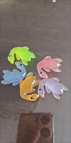 Mini glow in the dark roasted duck resin cabochons