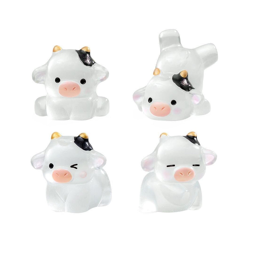Glow in the Dark Cow Resin Charms for DIY Crafts & Phone Case Decoration