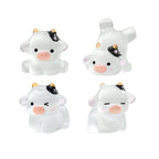 Glow in the Dark Cow Resin Charms for DIY Crafts & Phone Case Decoration