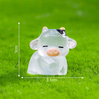 Glow in the Dark Cow Resin Charms for DIY Crafts & Phone Case Decoration