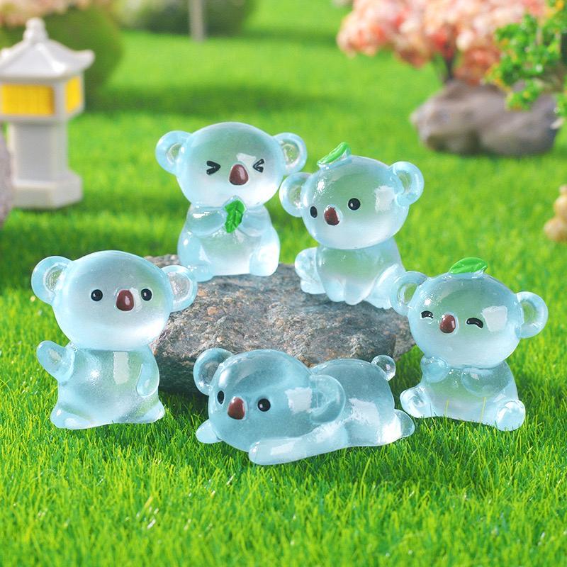 Glow in the Dark Koala Resin Charms for DIY Crafts & Phone Case Decoration