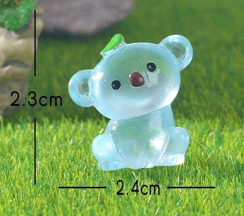 Glow in the Dark Koala Resin Charms for DIY Crafts & Phone Case Decoration
