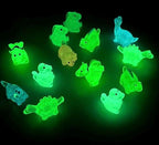 Glow in the Dark Dinosaur Resin Charms | Luminous Flatback Cabochons for DIY Crafts & Phone Case Decoration