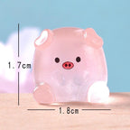 Glow in the Dark Pig Resin Charms | Kawaii Flatback Cabochons