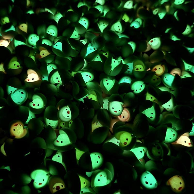 Glow in the dark pistachio shell resin charm cabochon for DIY crafts and decoden