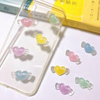 Glow in the Dark Heart Candy Resin Charms | 12×25mm Cabochons