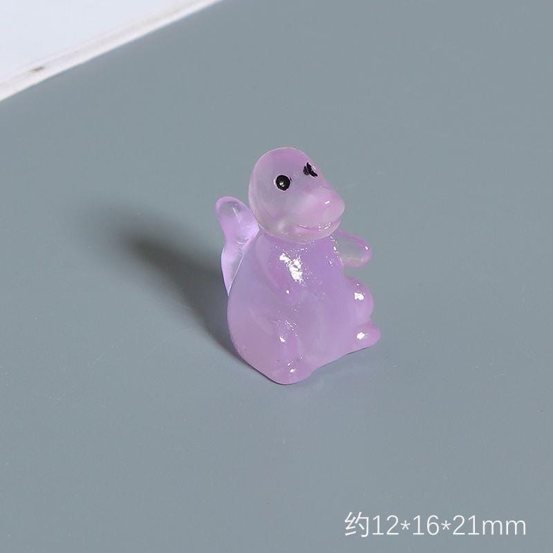 Glow in the Dark Dinosaur Resin Charms | Luminous Flatback Cabochons for DIY Crafts & Phone Case Decoration