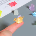 Glow in the Dark Dinosaur Resin Charms | Luminous Flatback Cabochons for DIY Crafts & Phone Case Decoration