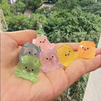 Glow in the Dark Pig Resin Charms | Kawaii Flatback Cabochons