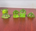 Mixed green turtle glow in the dark resin cabochons