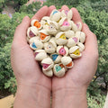 Glow in the dark pistachio shell resin charm cabochon for DIY crafts and decoden