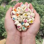 Glow in the dark pistachio shell resin charm cabochon for DIY crafts and decoden