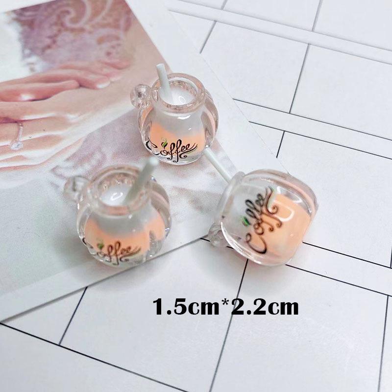 Glow in the Dark Coffee Cup Resin Charms | Luminous Flatback Cabochons for DIY Crafts & Phone Case Decoration