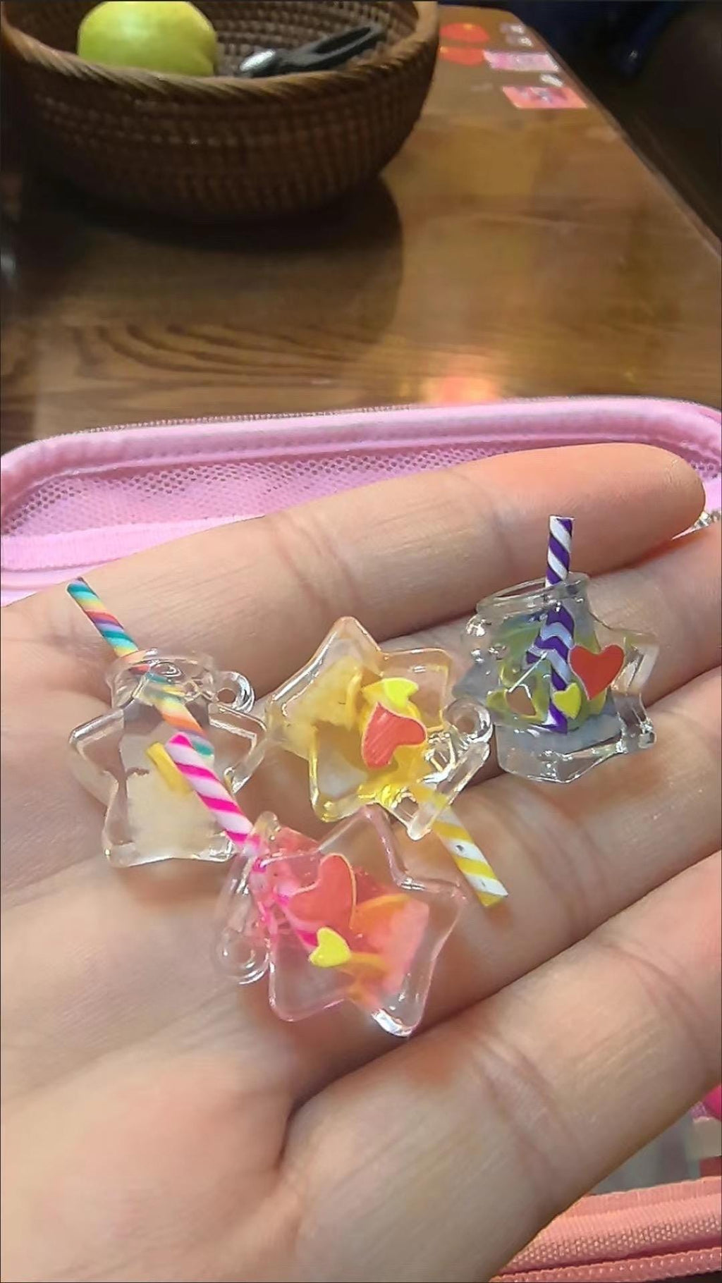 Glow in the Dark Star Wishing Bottle Resin Charms | 24×17mm Cabochons