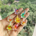 Glow in the Dark Star Wishing Bottle Resin Charms | 24×17mm Cabochons