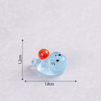 Cute seal pup glow in the dark resin cabochons for ocean crafts