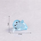 Cute seal pup glow in the dark resin cabochons for ocean crafts