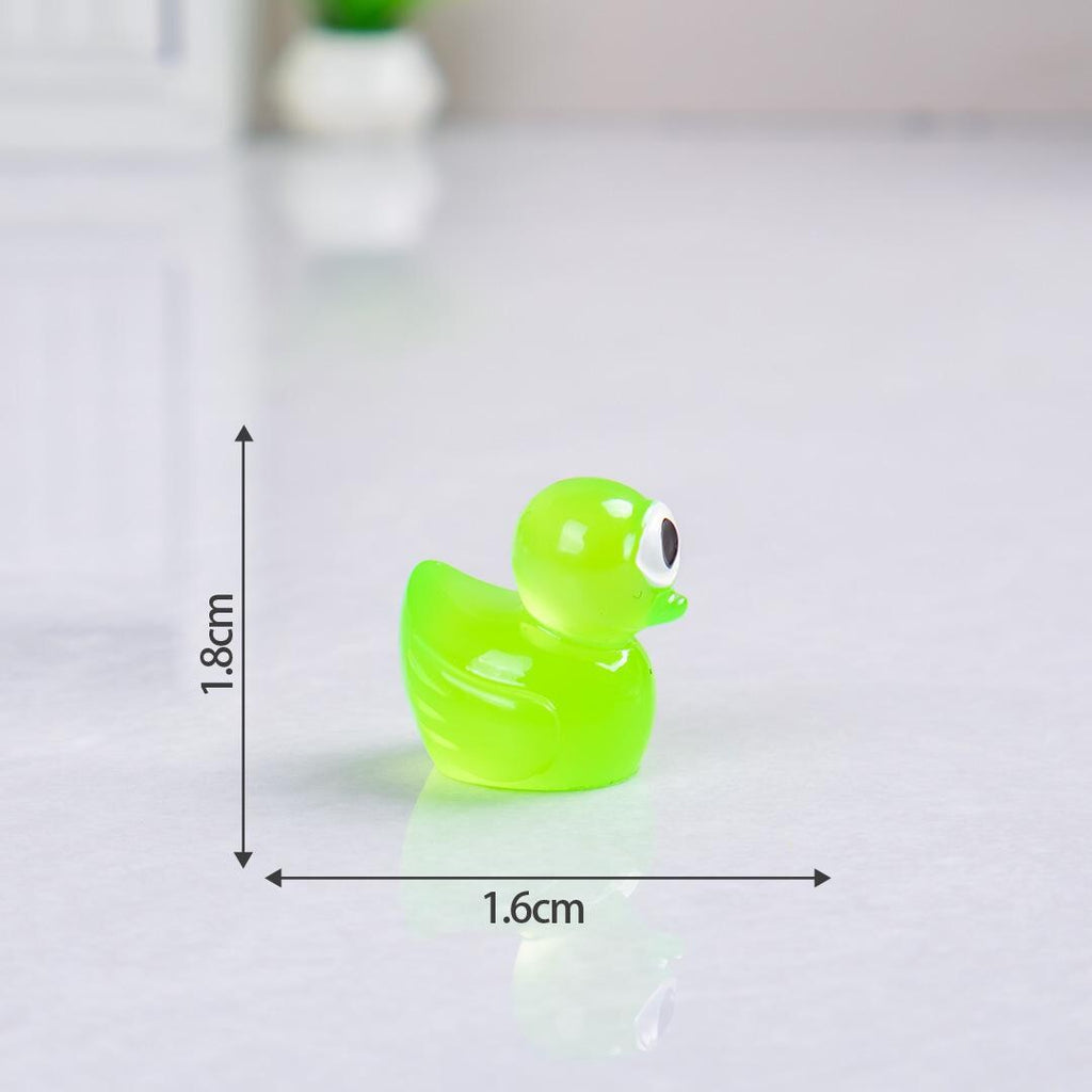 Glow in the Dark Alien Duck Resin Charms | Luminous Space Duck Flatback Cabochons for DIY Crafts & Jewellery Making