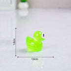 Glow in the Dark Alien Duck Resin Charms | Luminous Space Duck Flatback Cabochons for DIY Crafts & Jewellery Making