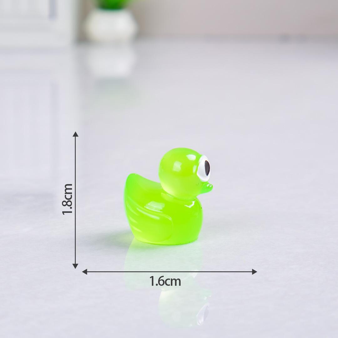 Glow in the Dark Alien Duck Resin Charms | Luminous Space Duck Flatback Cabochons for DIY Crafts & Jewellery Making