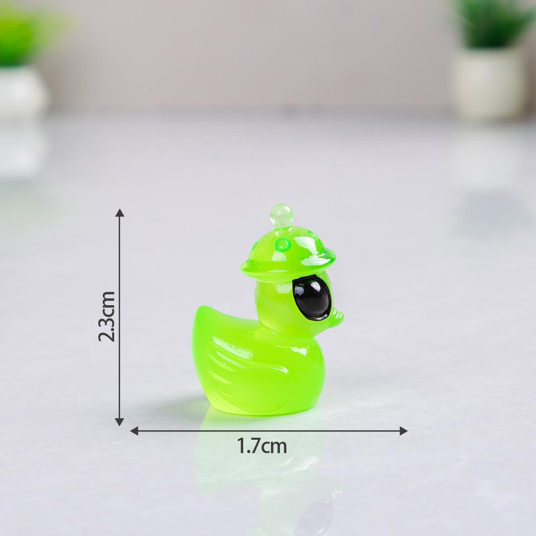 Glow in the Dark Alien Duck Resin Charms | Luminous Space Duck Flatback Cabochons for DIY Crafts & Jewellery Making