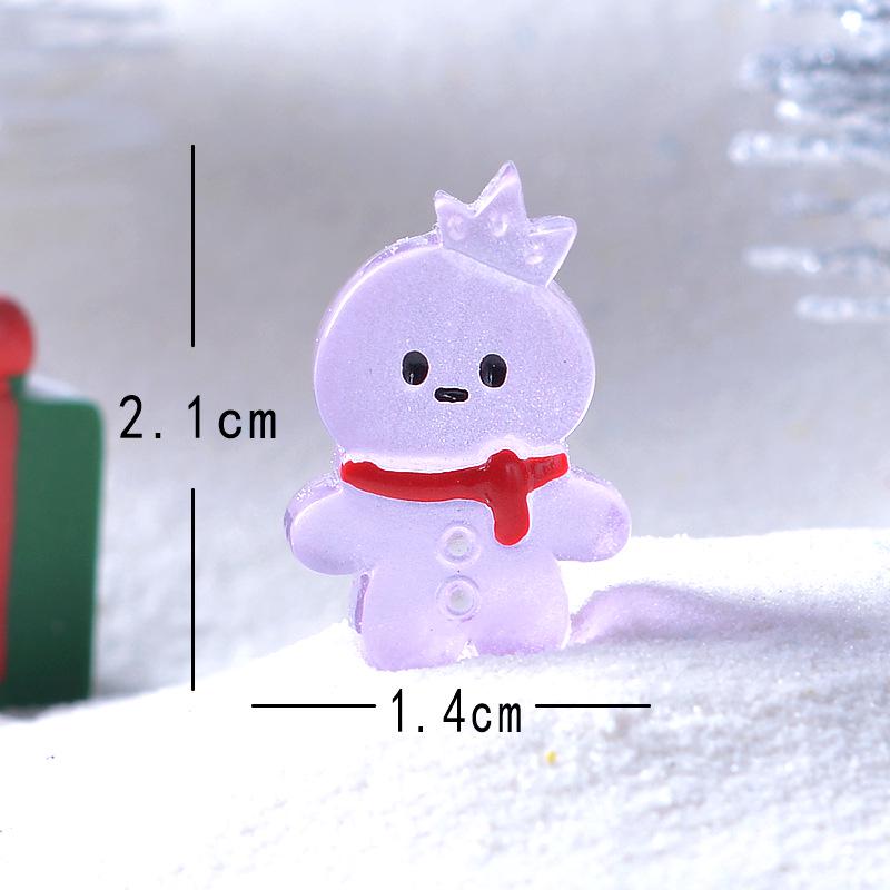 Glow in the dark gingerbread man holiday resin flatback charms