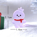 Glow in the dark gingerbread man holiday resin flatback charms