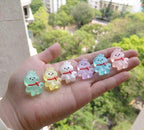 Glow in the dark gingerbread man holiday resin flatback charms