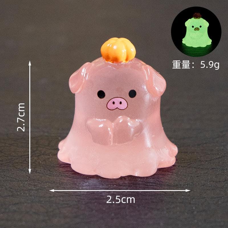 Glow in the Dark Ghost Resin Charms luminous flatback resin cabochons for DIY crafts