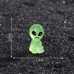 Glow in the Dark Alien Resin Charms | Luminous Space Creature Flatback Cabochons for DIY Crafts, Jewellery Making & Earrings