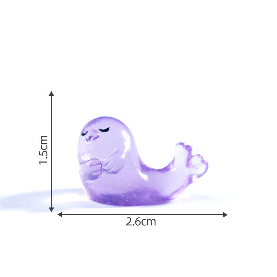 Colorful glow in the dark seal resin cabochons for ocean crafts