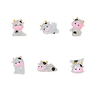 Glow in the dark milk cow resin charm cabochon for DIY crafts and decoden