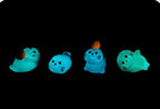 Cute seal pup glow in the dark resin cabochons for ocean crafts