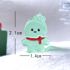 Glow in the dark gingerbread man holiday resin flatback charms