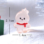 Glow in the dark gingerbread man holiday resin flatback charms