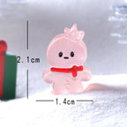 Glow in the dark gingerbread man holiday resin flatback charms