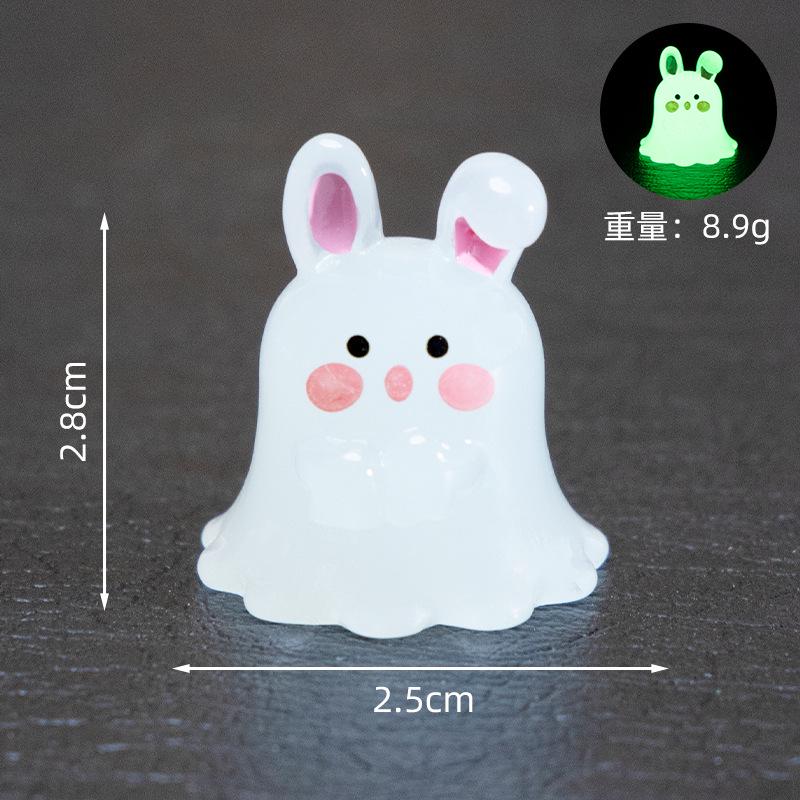 Glow in the Dark Ghost Resin Charms luminous flatback resin cabochons for DIY crafts