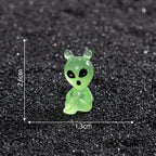 Glow in the Dark Alien Resin Charms | Luminous Space Creature Flatback Cabochons for DIY Crafts, Jewellery Making & Earrings