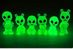 Glow in the Dark Alien Resin Charms | Luminous Space Creature Flatback Cabochons for DIY Crafts, Jewellery Making & Earrings