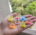 Glow in the Dark Halloween Pumpkin Resin Charms | Luminous Flatback Cabochons for DIY Crafts, Jewellery Making & Earrings